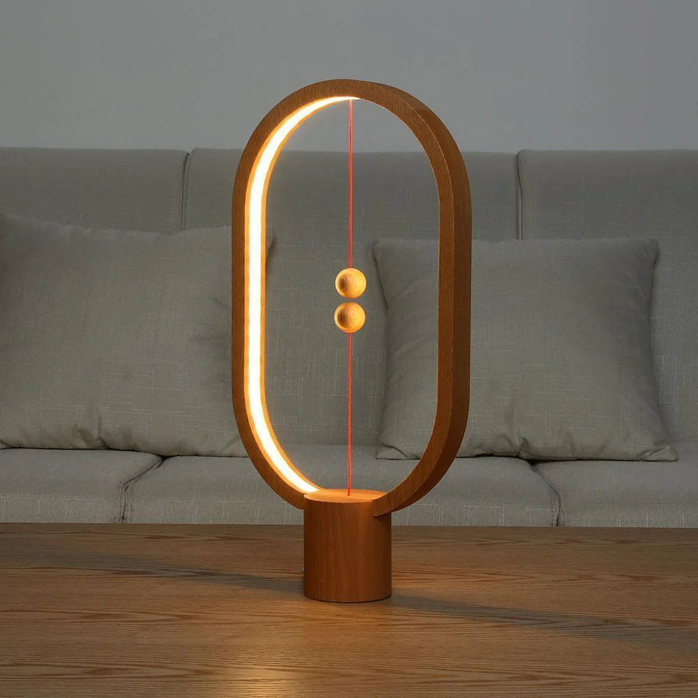 Wooden LED Table Lamp | Magnetic Switch Touch Control